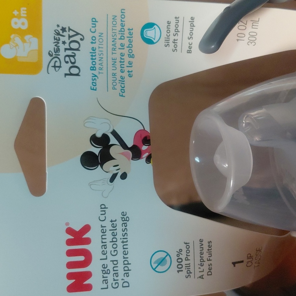 2 NUK Disney Baby Mickey Mouse Large Learner Cup - Black and Red - Picture 3 of 4